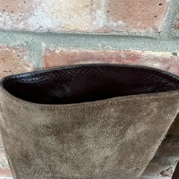 Balenciaga Runway Tan Suede Platform Knee High Boots - Picture 8 of 9